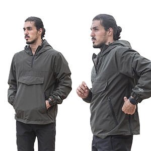 Fiyort FY165 Su Geçirmez Kanguru Yağmurluk Haki