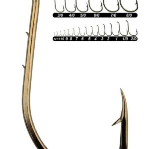 Youvella 1364 Delikli Tırnaklı Papağan Olta İğnesi 100'lü Kutu Bronz