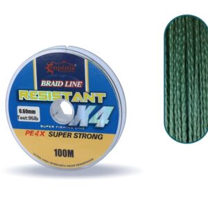Captain Resistant PE 4 Kat İp Misina 100mt Yeşil