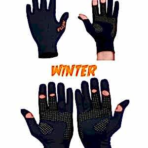 Fujin Pro Angler Winter Gloves Black