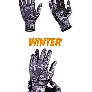 Fujin Pro Angler Winter Gloves Black Camo