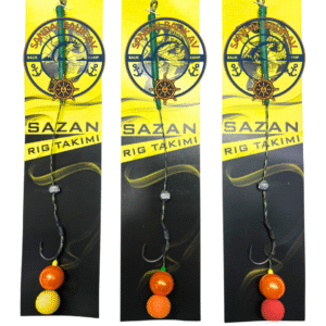 TURUNCU Boncuklu Pop Ups Sazan Rig Takımı İğne No:2