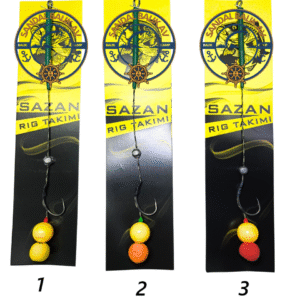 SARI Boncuklu Pop Ups Sazan Rig Takımı İğne No:2