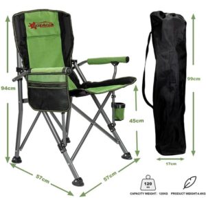 Kamp Sandalyesi İthal Pro Katlanır Bardaklı Koltuk