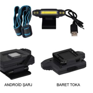 Pratik Sensörlü Sinyalli Kafa Lambası Watton Wt-024